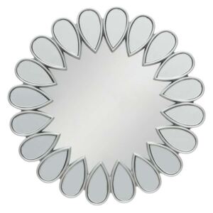 Oglinda rotunda argintie 80 cm Silver Ixia