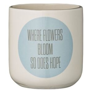 Ghiveci ceramic pentru flori alb/albastru "Where..." Bloomingville