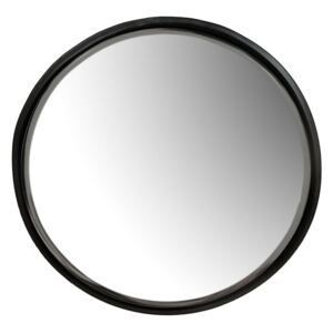 Oglinda rotunda neagra din metal 85 cm Woody Black Zago