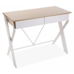 Birou maro/alb din PAL si metal 48x100 cm Table Desk Melamine Versa Home