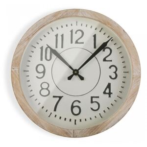 Ceas de perete rotund maro/negru din MDF si lemn 51 cm Wall Clock Versa Home