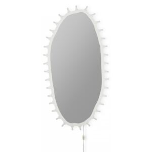 Oglinda cu cadru din lemn alb si LED 72x150 cm Luminaire Big Seletti
