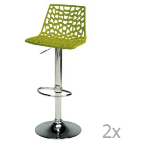 Set de 2 scaune ajustabile pentru bar Castagnetti Gass, verde