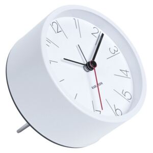 Ceas alarmă Karlsson Numbers, Ø 5 cm, alb