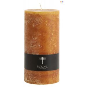 Lumanare maro din parafina 20 cm Amber Candle High Nordal