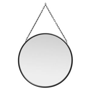 Oglinda rotunda cu lant metal negru 55 cm Round Nordal