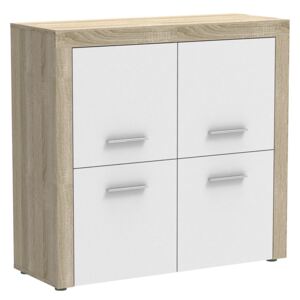 Cabinet LUY1, Culoare: Sonoma stejar + alb lucios