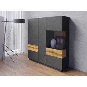 Cabinet NVAZ7, Culoare: Matera + Wotan stejar