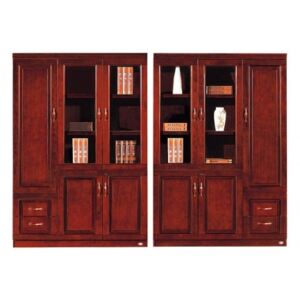 Set dulap biblioraft birou B-1206X, Nuc rosiatic, 240cm, MDF