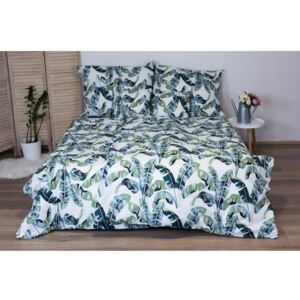 Lenjerie de pat din bumbac pentru o persoană Cotton House Palmas, 140 x 200 cm, verde