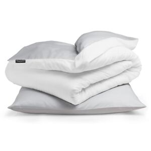 Sleepwise Soft Wonder-Edition, lenjerie de pat, 135x200cm, gri deschis/albă