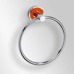 Inel port-prosop Bemeta Trend-i ornament portocaliu