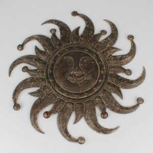 Decorațiune din metal de perete Dakls Sun, ⌀ 50 cm