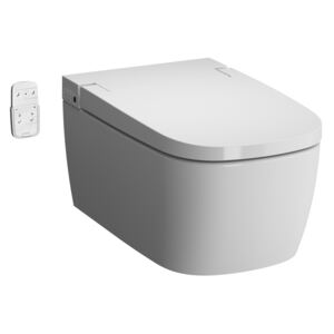 Set vas WC suspendat Vitra Metropole Rim-Ex V-Care Smart Basic 60cm, capac cu inchidere lenta si functie de bideu