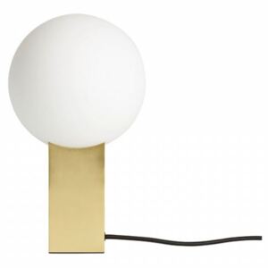 Veioza alba/aurie din sticla si aluminiu 34 cm Hoop Table Lamp Brass 101 Copenhagen