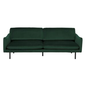 Canapea cu 3 locuri cu tapițerie din catifea Monobeli Aaron, verde smarald