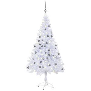 Brad de Crăciun artificial cu LED-uri&globuri 120 cm 230 ramuri