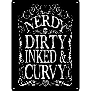 Placuta decorativa metal Nerdy Dirty Inked & Curvy 20 cm