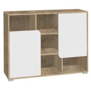 Cabinet LVZ10, Culoare: Lefkas stejar + alb