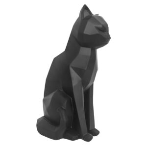 Statuetă PT LIVING Origami Cat, înălțime 29,5 cm, negru mat