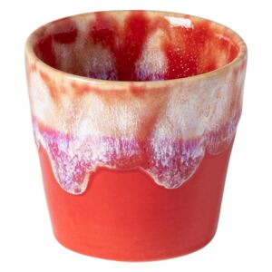 Ceașcă pentru espresso din gresie ceramică Costa Nova, 90 ml, roșu - alb