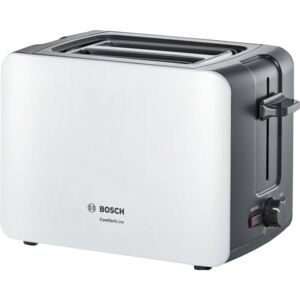 Prajitor de paine Bosch TAT6A111 ComfortLine compact, suport chifle, sertar firimituri, alb-gri inchis