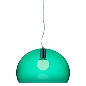 Suspensie Kartell FL/Y design Ferruccio Laviani, E27 max 15W LED, h33cm, verde smarald transparent
