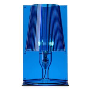 Veioza Kartell Take design Ferruccio Laviani, E14 max 28W, h30cm, albastru transparent