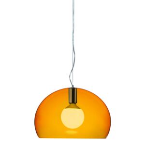 Suspensie Kartell FL/Y design Ferruccio Laviani, E27 max 15W LED, h28cm, portocaliu transparent