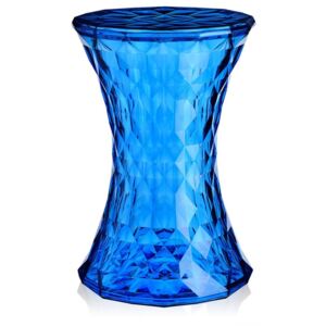 Masuta Kartell Stone design Marcel Wanders, 30cm, h45cm, albastru transparent