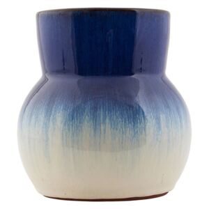 Vaza din ceramica alb/albastra 15 cm Flower House Doctor
