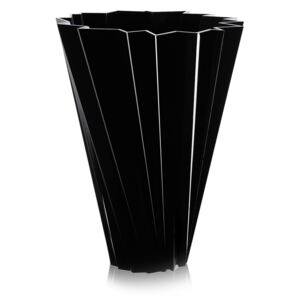 Vaza Kartell Shanghai design Mario Bellini, h44cm, negru