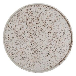 Farfurie rotunda ceramica alb/maro 18 cm Sui Bloomingville