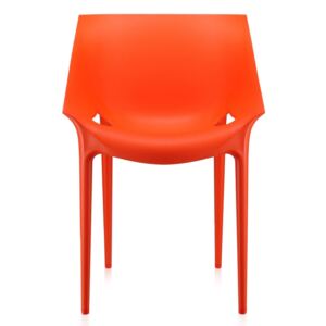Scaun Kartell Dr. Yes design Philippe Starck & Eugeni Quitllet, rosu-portocaliu