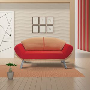 Canapea extensibilă YN1602 Roșu + crem