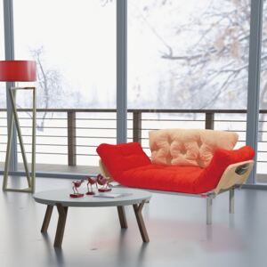 Canapea extensibilă YN1600 Roșu + crem
