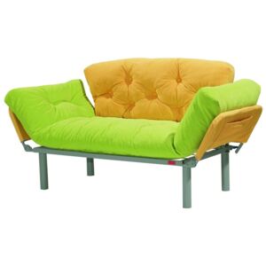 Canapea extensibilă YN1598 Verde + galben