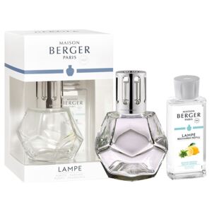 Set Berger lampa catalitica Geometry Transparente cu parfum Zeste de Verveine