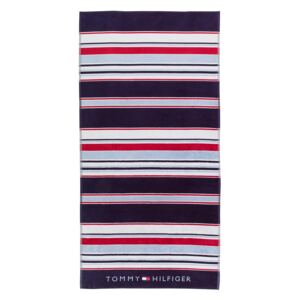 Prosop de plaja Tommy Hilfiger Iconic Stripes 90x180cm, Albastru Navy