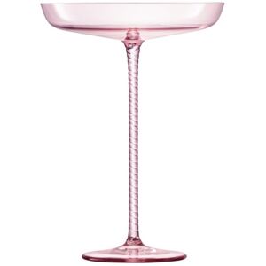 Pahar sampanie LSA International Champagne Theatre Pedestal Dish h16.5cm Braid/Dawn Pink