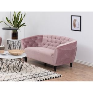 Canapea cu două locuri NJ1510, Culoare: Dusty roz