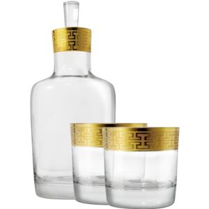 Set Zwiesel 1872 Hommage Gold Classic Whisky, design Charles Schumann, carafa 500ml si 2 pahare 397ml