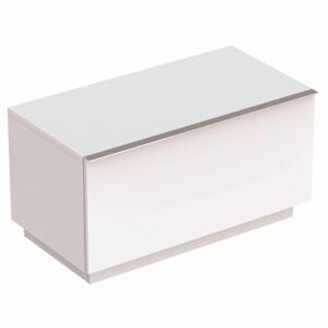 Dulap pe pardoseala Geberit iCon 89x47.2x47.7cm cu un sertar, alb mat