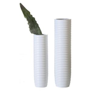 Vaza Gentle, ceramica, alb, 58x17 cm
