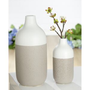 Vaza Taglio, ceramica, maro crem, 12.5x29.5x12.5 cm