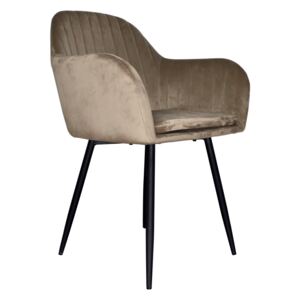 Fotoliu de design, catifea Velvet gri maroniu Taupe, ZIRKON