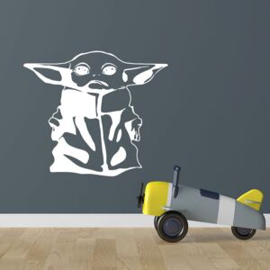 GLIX Baby Yoda - autocolant de perete Alb 40x35 cm