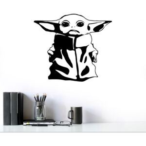 GLIX Baby Yoda - autocolant de perete Negru 70x60 cm
