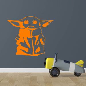 GLIX Baby Yoda - autocolant de perete Portocaliu 40x35 cm