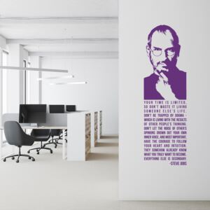 Steve Jobs quote - autocolant de perete Mov 30 x 100 cm